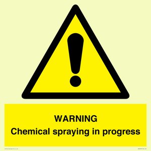 WARNING Chemical spraying in progress